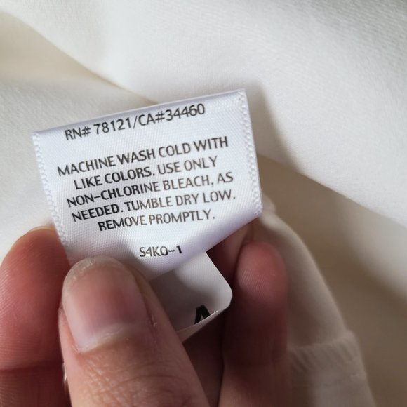 Eileen Fisher White Organic Cotton Stretch Twill Slim Ankle Trouser Pants - XS - Picture 7 of 7